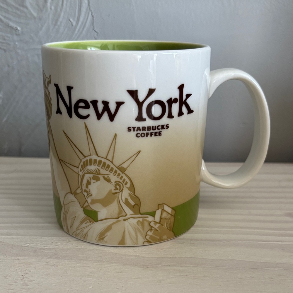 Starbucks New York Mug - White, Tan, and Green